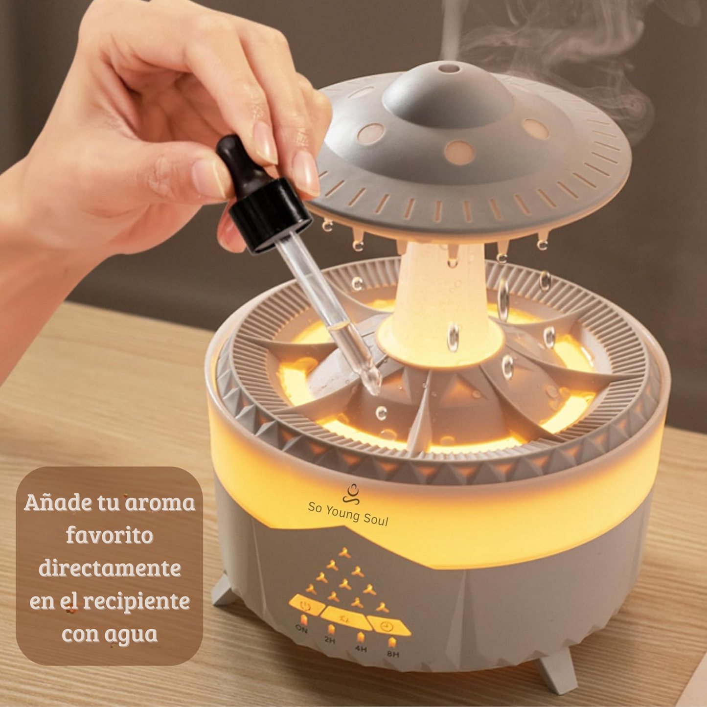 Humidificador y Difusor De Aromas Con Luces